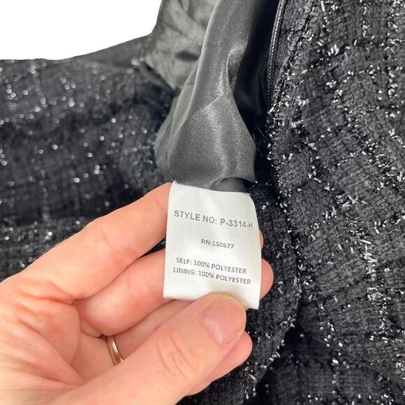 Strut & Bolt Frayed Tweed Pants in Black Size S - Picture 14 of 14